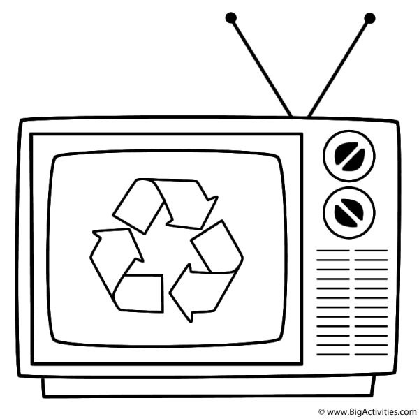 Раскраска телевизор
