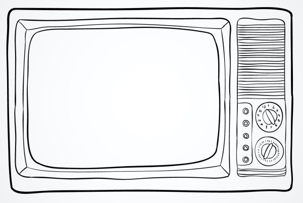 Телевизор рисунок карандашом
