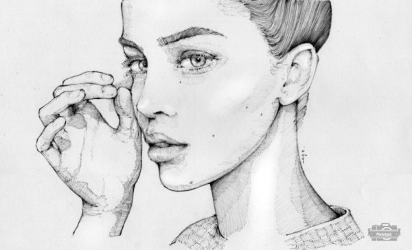 Профиль рисунок карандашом