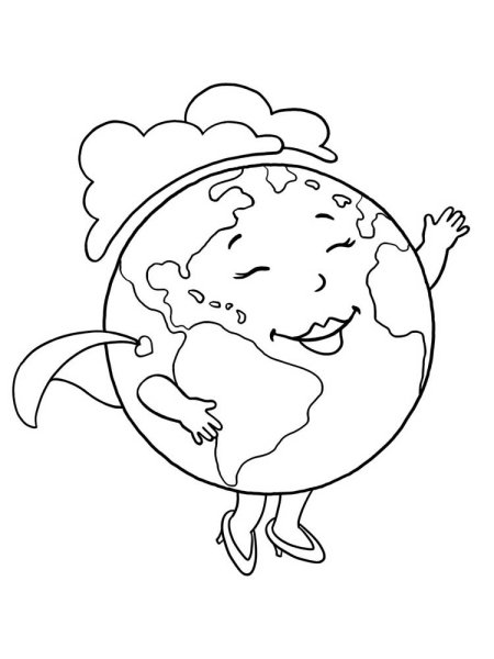 Земля раскраска