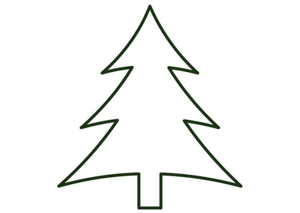 Новогодняя елка рисунок карандашом