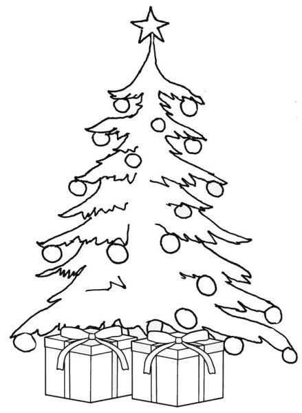 Елка для срисовки