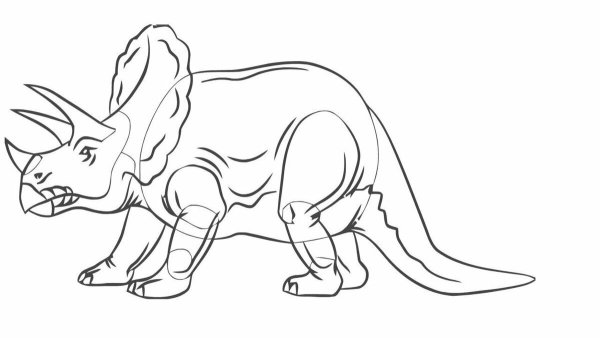 Трицератопс раскраска