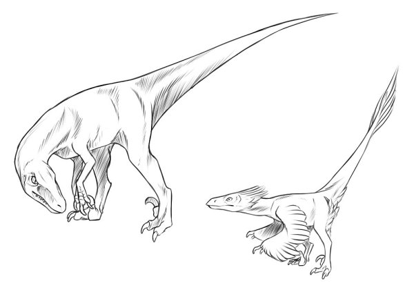 Динозавр рисунок карандашом