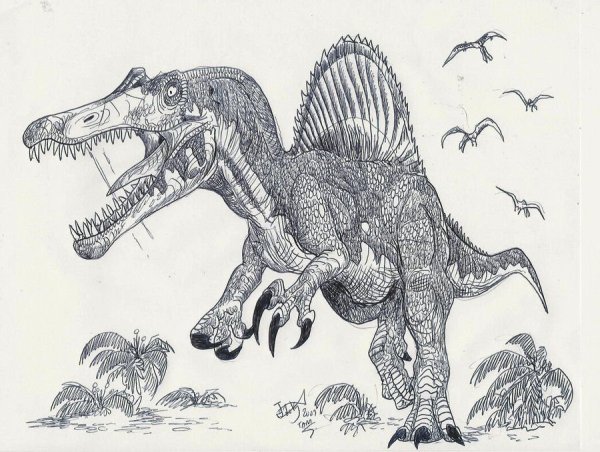 Парк Юрского периода рисунки динозавров