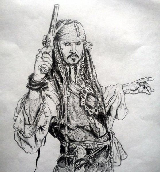 Тату Джек Воробей эскизы