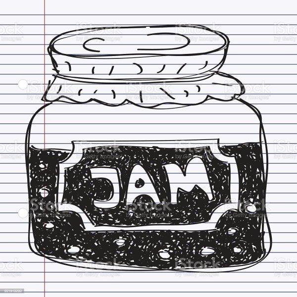Трафарет баночки с джемом