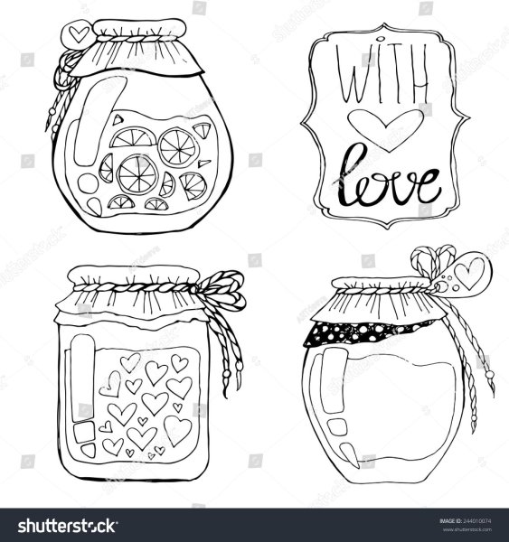 Надпись варенье для разукрашивания