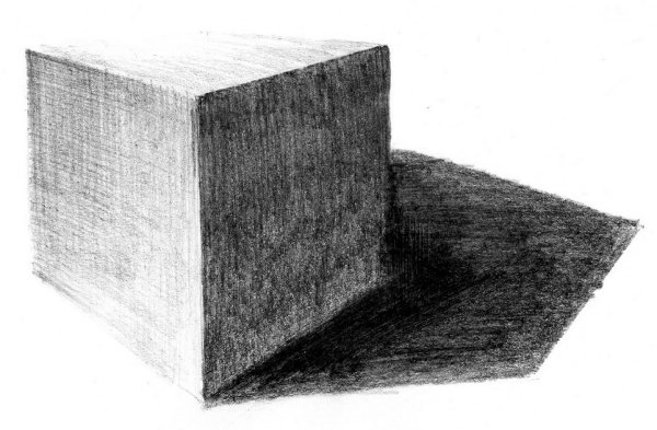 Квадрат с тенью карандашом