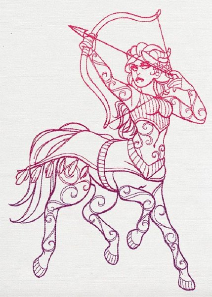 Раскраска Стрелец знак зодиака