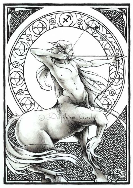 Стрелец раскраска