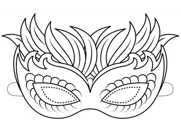 Трафареты карнавальных масок для лица