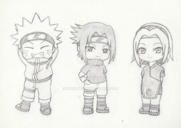 Рисунки Наруто Чиби персонажи