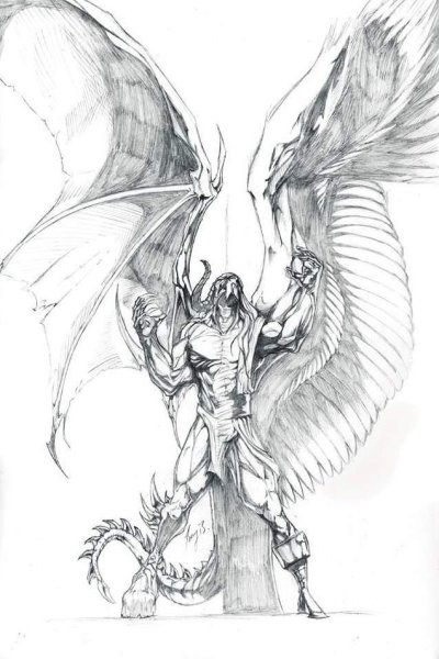 Дьявол рисунок карандашом