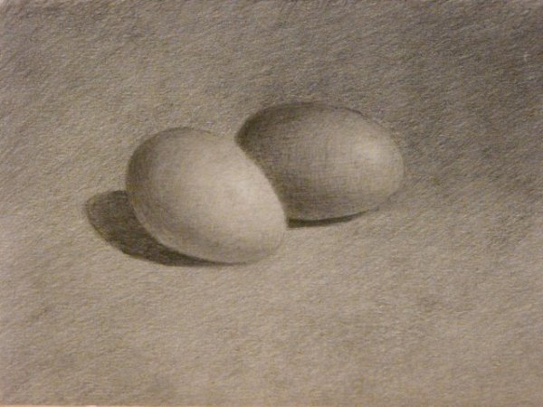 Яйцо карандашом