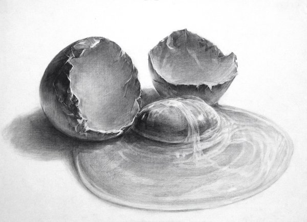 Яйцо карандашом