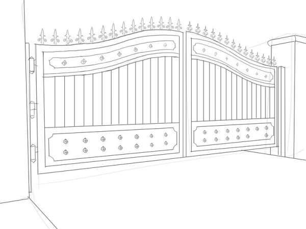 Ворота раскраска