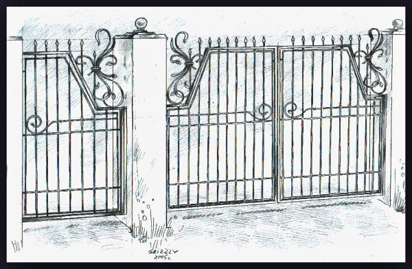 Ворота карандашом