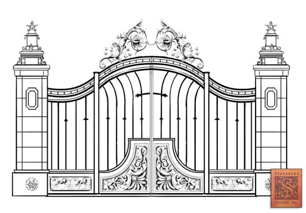Эскизы кованных заборов и ворот