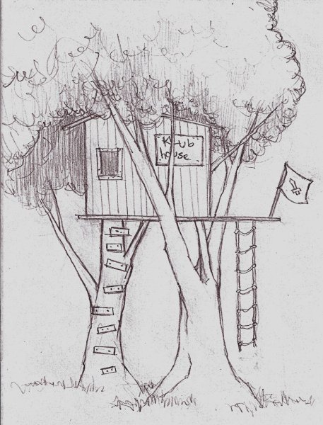 Домик рисунок карандашом