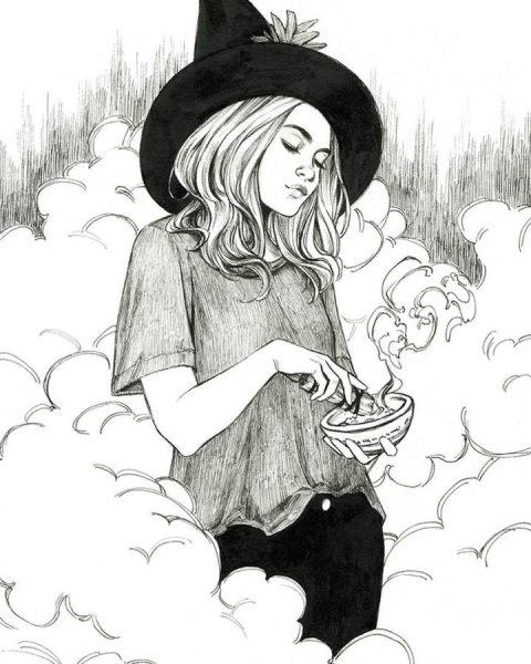 Ведьма зарисовка