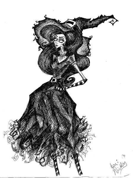 Рисунки для срисовки ведьмы