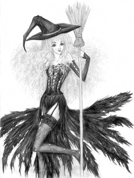 Хэллоуин карандашом