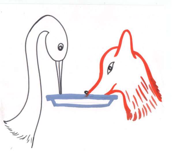 Иллюстрация к сказке лиса и журавль 1 класс