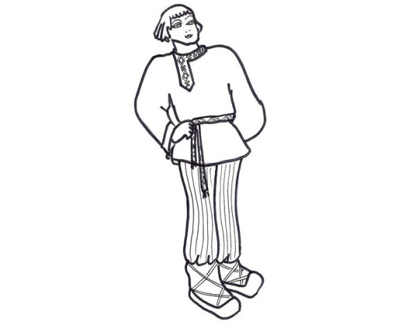 Древний русский костюм мужской