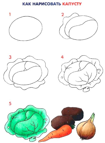 Раскраска. Овощи.