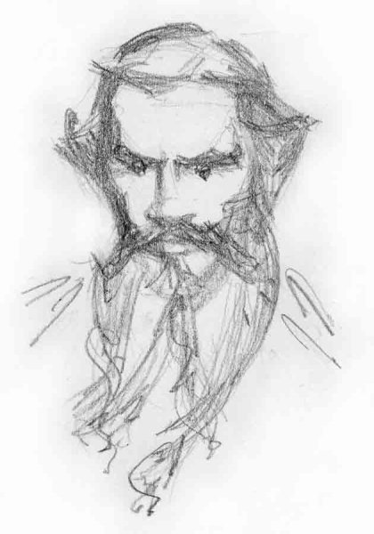 Портрет Льва Николаевича Толстого нарисовать