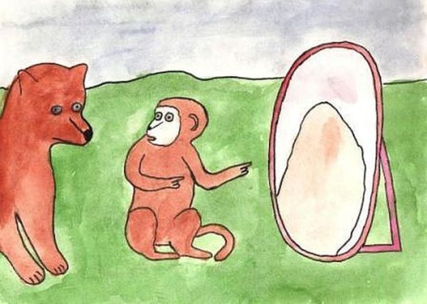 Зеркало и обезьяна басня Крылова