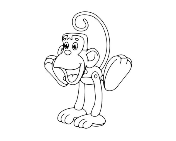 Мартышка и очки раскраска