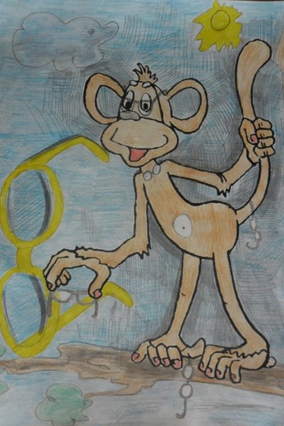 Рисунок к басне Крылова мартышка и очки