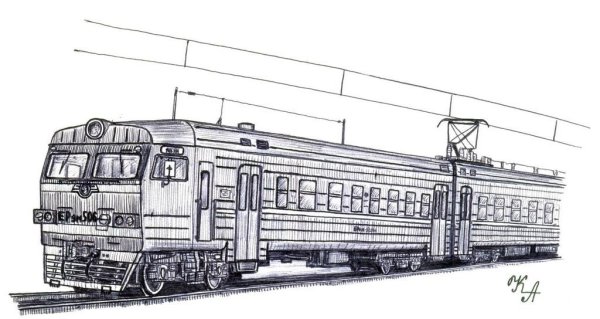 Раскраски. Паровоз