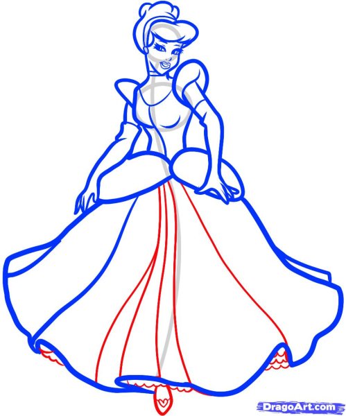 Разукрашка Золушка Дисней