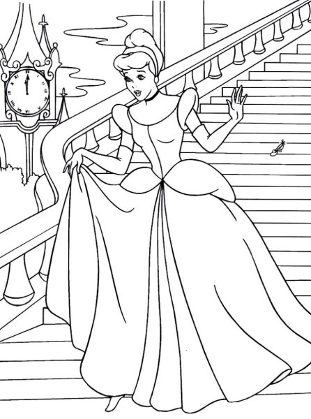 Шарль Перро Золушка раскраска
