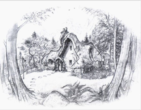 В деревне. Раскраска