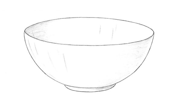 Тарелка рисование вид сбоку