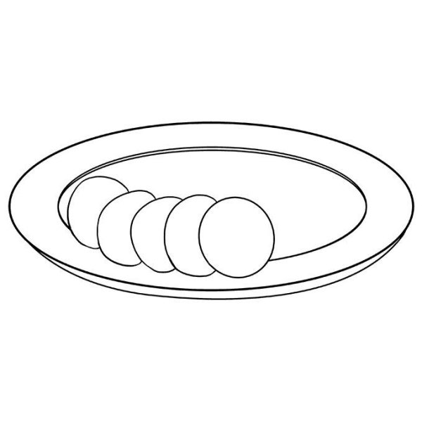 Поэтапное рисование тарелки