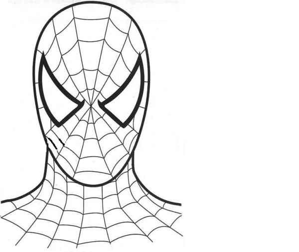 Человек паук срисовать