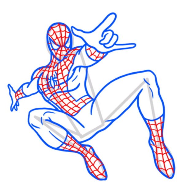 Как нарисовать человека паука 2099
