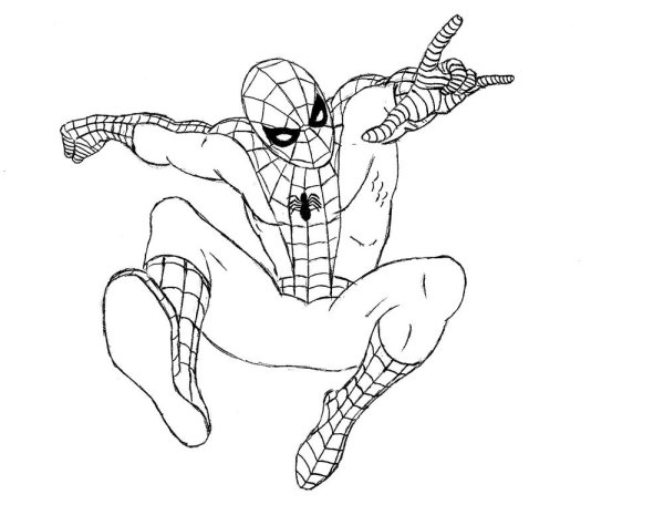 Человек паук рисунок