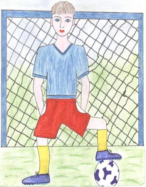 Детские рисунки на тему футбол