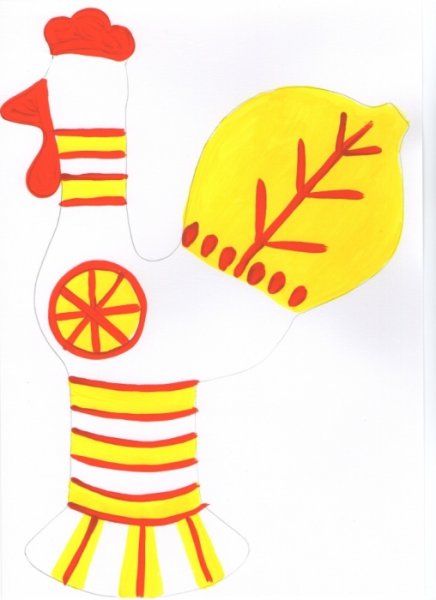 Раскраска петушок Филимоновская роспись