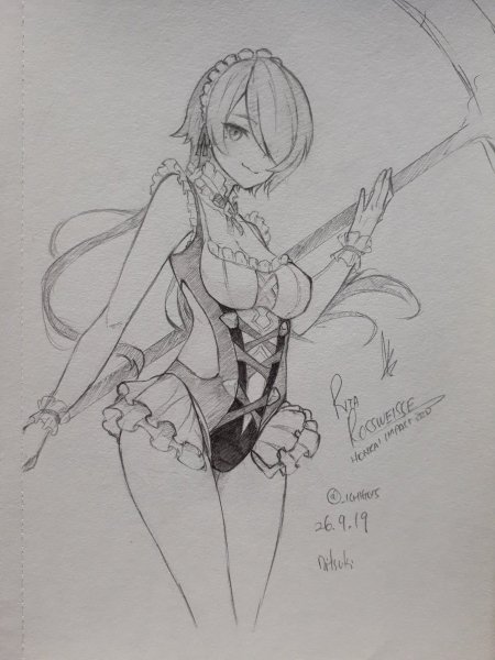 Мона скетч Геншин