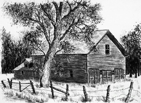 Пейзаж деревни легкий