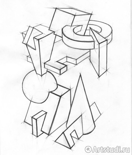 Объемно пространственная композиция эскиз