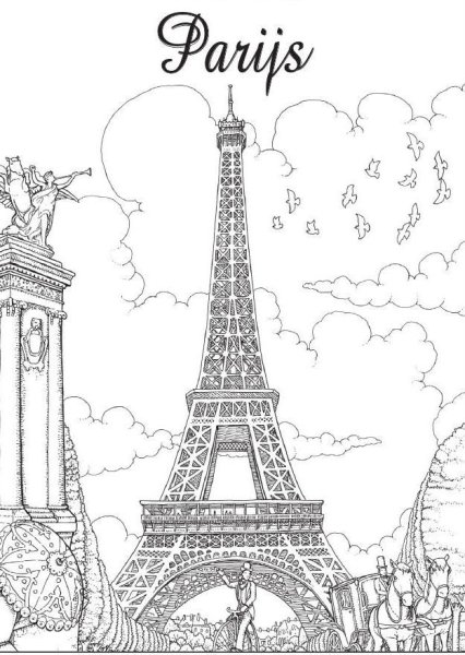 Раскраска эльфелева башня