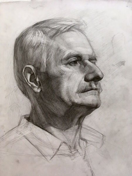 Портрет натурщика с плечевым поясом